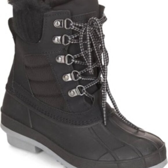 Khombu Women's Kathleen Waterproof Boot Mid Calf Black Size 6 - Picture 2 of 5